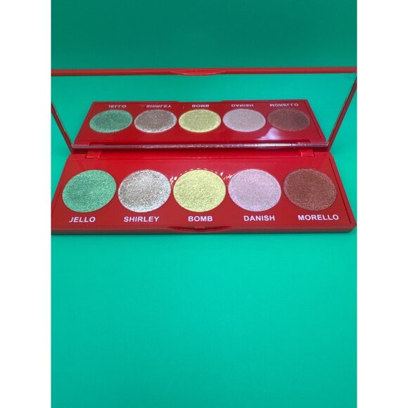 Lime Crime Wet Cherry Wild Metallics Eyeshadow Palette With Mirror 6 Shimmer Sha - Picture 3 of 3